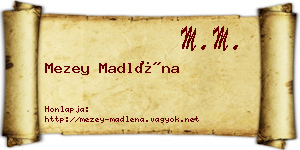 Mezey Madléna névjegykártya